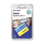 USB-232 PACK DE 2UD. PENDRIVE 32GB USB2.0 AZUL-AMARILLO | ELBE - Imagen 4